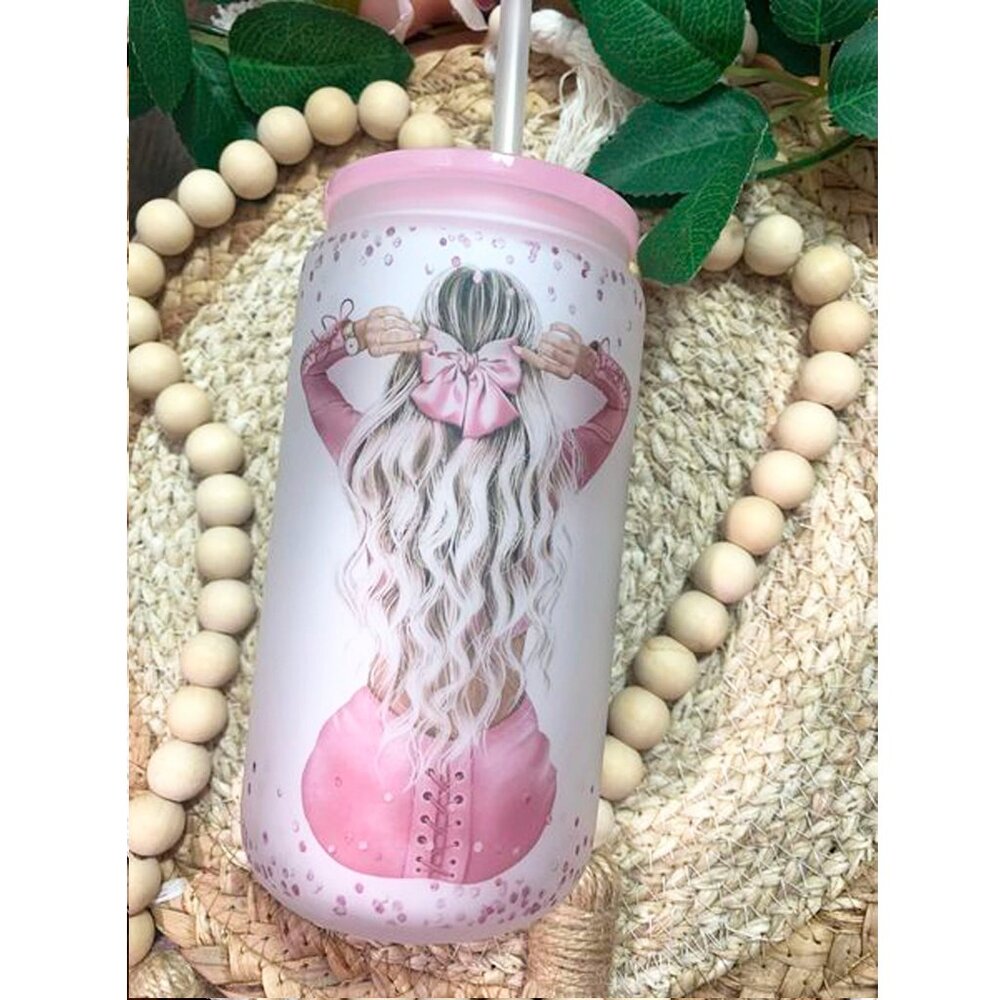 Chingona 16oz Libbey glass cup, iced coffee drinking glass
